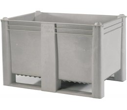 DOLAV Palettenbox 1200x800x740 mm, volume 500 l, 2 langslatten, voor zware lasten en voedingsgeschikt