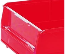 Hinged transparent front cover for storage bins BISB3 10 pieces