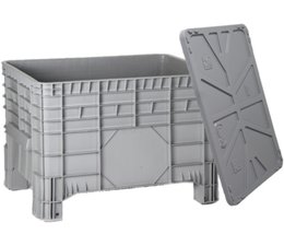 Large capacity containers 1040x640x670 mm, with lid, 4 feet, 285L closed