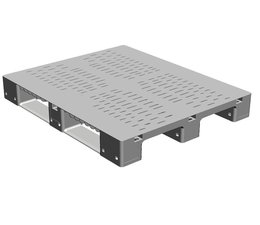 DOLAV Heavy-duty pallet 1200x1000x150 mm, perforated deck , with 3 runners