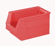 Plastic storage bin 350x210x200 mm, 13L red