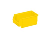 Plastic storage bin 160x100x75 mm, 1L yellow