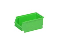 Plastic storage bin 160x100x75 mm, 1L green