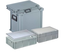 Eurocontainer with lid