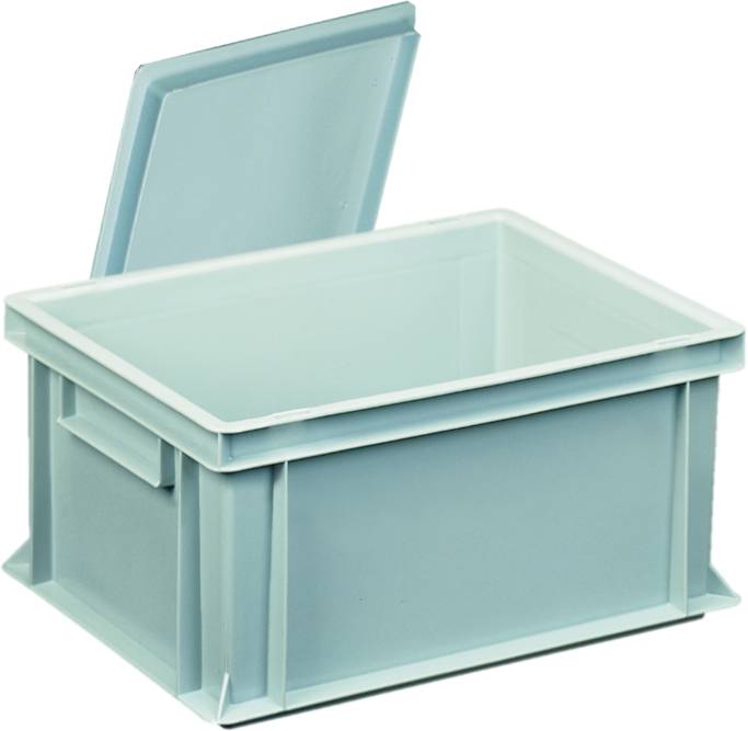 Plastic container with cover lid 400x300x183