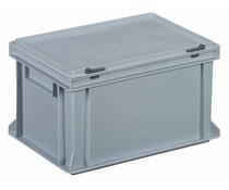 Plastic container with integrated lid 400x300x233