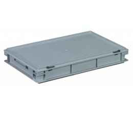 Plastic container with integrated lid 600x400x88