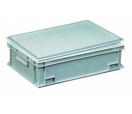 Plastic container with cover lid 600x400x163