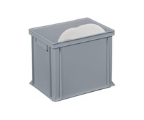 Plate bin 400x300x320 solid walls and bottom