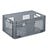 Crate for glasses 600x400x280 mm perforated walls and bottom, food proved plastic