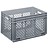 Crate for glasses 600x400x338 mm perforated walls and bottom, food proved plastic