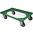 Transportroller 610x410x161mm met 4 rubber zwenkwielen, open dek