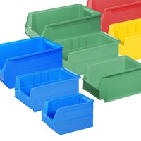 All plastic storage bins