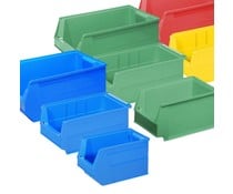 All plastic storage bins