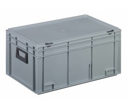 Kunststofkoffer Stapelbehälter mit Deckel und zwei Handgriffen 53,5 L, 600X400x293 mm