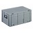 Plastic cases with cover lid and two handles, 53,5 L, 600X400x293 mm