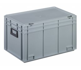 Kunststofkoffer Stapelbehälter mit Deckel und zwei Handgriffen 65,4 L, 600X400x355 mm