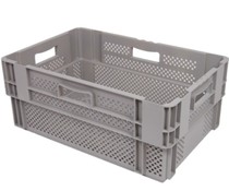 Bacs gerbables emboitables 600x400x320 ajourés, 60 Litres