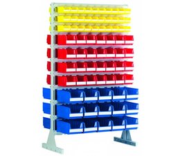 Standing shelf two sides with warehouse bins BISB5 , BISB4 , BISB3Z Series