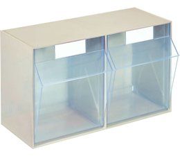 Parts storage case 600x246x353 with 2 boxes