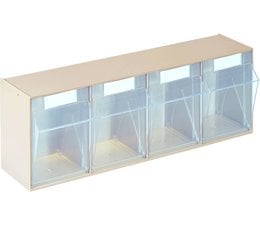 Parts storage case 600x137x207 with 4 boxes