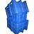 Palettenbox 1200x1000x740 mm, Volumen 620 l, 3 Kufen, geeignet für schwere Lasten und Lebensmittekontakt