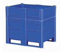 Abfall & Wertstoffsammelbehälter mit Flachdeckel und 4 Räder , 770 Liter ,  Tragkraft 360 kg , Grau