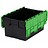 LOADHOG Attached lid container 600x400x310 green , 56 Liter