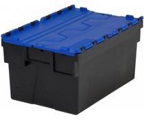 LOADHOG Attached lid container 600x400x310 blue , 56 Liter