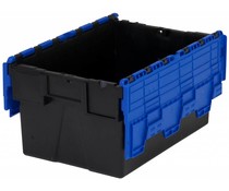 LOADHOG Attached lid container 600x400x365 blue , 65 Liter