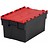 LOADHOG Attached lid container 600x400x365 red , 65 Liter