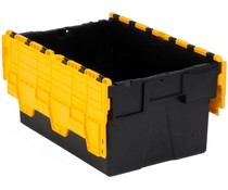 Attached lid crates