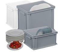 Plastic plate crates for restaurants and catering