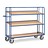 Shelf truck 1250x610x1560 mm , 1 fixed and 2 adjustable shelves, boxes not included