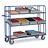 Shelf truck 1250x610x1560 mm , 1 fixed and 2 adjustable shelves, boxes not included