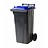 Conteneurs   déchets et de recyclage, 120L , 2 Roues, conforme DIN EN 840, Charge Maxi 60 kg