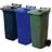 Conteneurs   déchets et de recyclage, 140L, conforme DIN EN 840, 2 Roues, Charge Maxi 84 kg