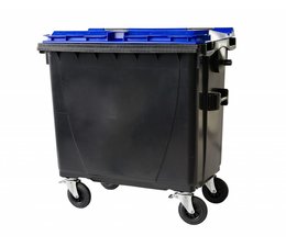 Waste and recycling containers, 770 L, 4 wheels, according to DIN EN 840, max load 360kg, Standard grey