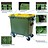 Waste and recycling containers, 660L, according to DIN EN 840, 4 wheels, max load 310kg, Standard grey Waste and recycling containers, 660L, according to DIN EN 840, 4 wheels, max load 310kg, Standard grey