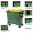 Waste and recycling containers, 770 L, 4 wheels, according to DIN EN 840, max load 360kg, Standard grey