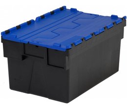 LOADHOG Attached lid container 600x400x400 blue , 77 Liter