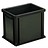 ESD Euro container 400x300x320 solid two handles, suited for handling of electronic components