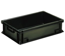 Bac norme Europe ESD 600x400x150 mm fond et parois plein(es), pour usage Anti-electrostatique Bac norme Europe ESD 600x400x150 mm fond et parois plein(es), pour usage Anti-electrostatique