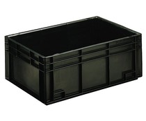 ESD Euro container 600x400x236 solid two handles
