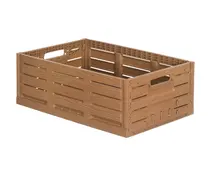 Folding box 600x400x218 , perforated - Wood look