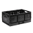 Caisse pliable 600x400x259, Ajouré- Verrouillage actif - Standard noir