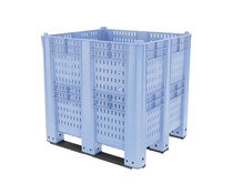 DOLAV Palletbox 1300x1150x1250 , 1400L  blauw geperforeerd