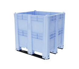 DOLAV Caisse palette 1300x1150x1250 mm, 1400 L, 3 semelles, fermée, pour charges lourdes et usage alimentaire