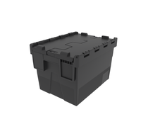 LOADHOG Attached lid container 400x300x264 dark grey , 22 Liter
