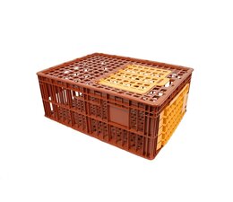 Chicken transport Box, 785x585x300mm, with lid, 2 swing doors